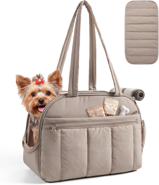 BAGSMART Dog Purse Carrier for Small Dogs Up to 13lbs Puppy Travel Tote Bag