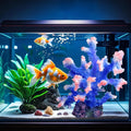Premium Coral Reef Ornament - Lifelike Artificial Coral Decor for Saltwater & Freshwater Aquariums | Hand-Painted Blue, 