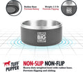 Tuff Pupper 100 oz Heavy Duty Insulated Stainless Steel Dog Bowl for Large Dogs, Non-Slip Base, Dishwasher Safe