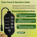 3-in-1 UVB Light for Reptiles One-Touch Sunrise & Sunset Mode 16"