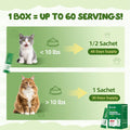 PETTERM Cat Hairball Remedy Powder & Food Topper - Petroleum-Free Digestion Support with 6B Probiotics & Slippery Elm - Mess-Free Paste Alternative for Indoor Cats, 30 Sachets