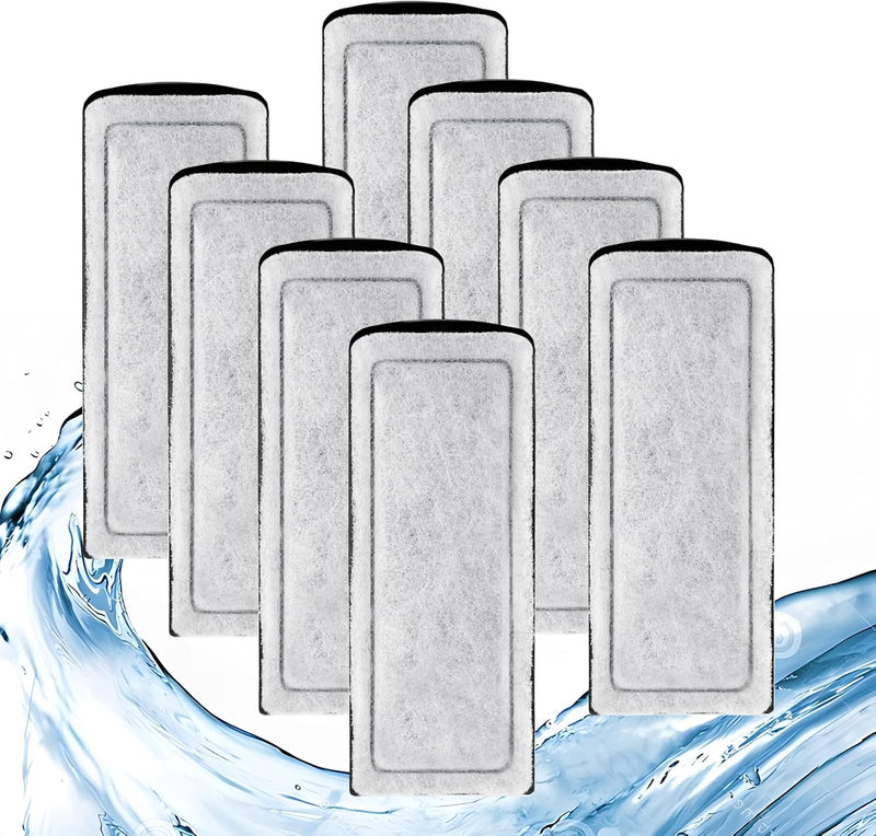 Pryitier 8 Pack Filter Cartridge for Marina Slim Filter S10/S15/S20, Replacement Fish Tank Cartridges with Ceramic for A
