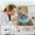 Fzxdfg Blue Soft Cat Cone Collar Comfortable Adjustable Donut Recovery Collars Lightweight Elizabeth Collar Post-Surgery Wound Care Anti-Licking and Biting for Small Cats
