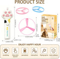 Orebog Cat Fetch Toy Launcher,Flying Disc Launcher Toy Rechargeable with 10 Flying Discs,Flying Cat Toy Disc Launcher for Kitten Dog Playing Interactive Hunting Tracking Toys for Outdoor Indoor,White