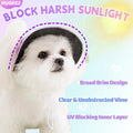 Dog Sun Hat with UV Protection, Breathable Pet Hat with Ear Holes and Adjustable Chin Strap, Sun-Blocking Inner Layer, Summer Outdoor Cap for Small & Medium Dogs and Cats (Purple, Small)