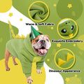 Lelepet Dog Dinosaur Costume Large Dog Halloween Costume Warm Fleece Hoodie