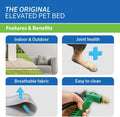 Coolaroo Original Elevated Dog Bed - Breathable Off-The-Ground Pet Bed with Cooling Fabric, Joint Relief & Moisture-Resi