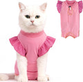 Avont Cat Recovery Suit - Post-Surgery Onesie for Cats, Alternative to Cone of Shame, Protective Spay Suit for Female Kitten, Ideal for Healing and Skin Conditions -Magenta(M)