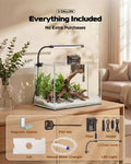 5 Gallon Glass Aquarium Starter Kit, Rimless Fish Tank