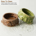 2 Pack Ceramic Hamster Food Bowl Anti-Tip Chew-Proof Water Dish