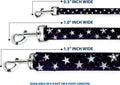 Buckle-Down Pet Leash - Glowing Stars in Space Black/Purple/White