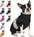 SUNFURA Small Dog Coat with Harness Built in, Warm Dog Jacket Winter with Zipper On Back, Waterproof Pet Snow Jacket Snowsuit Pet Sweater Clothes for Schnauzer, Yorkshire Terrier, Black S