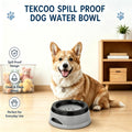 25oz Slow Drink Dog Water Bowl, No Spill Water Bowl for Dogs Cats, Non-Splash No Mess Puppy Kitten Water Feeder, Carried Portable Base for Vehicle Car,Travel,Home (Small/Medium Pets) - Gray