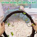 VCEPJH Extra Large Reptile Vines Thick Terrarium Plants 78 Inches Long Flexible Climbing Branch with Leaves Snake Tank A