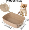 UBozeuiv Disposable Cat Litter Boxes 6-Pack, Compact Cat Ear Design, Sturdy Travel Litter Box for Kittens & Small Cats, Recyclable Cardboard Litter Tray for Home, Car & Crate Use