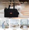 Dog Purse Carrier for Small Dogs Cats Rabbits Up to 12lbs, Lightweight Pet Sling Carriers with Crossbody Strap, Portable Puppy Soft Sided Tote Bag Carrier for Vet,Hiking,Travel Black