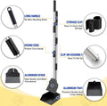 Dog Pooper Scooper,Tray and Spade Set Poop Scooper for Dogs, Adjustable Long Handle Metal Pooper Scooper with Bin for Pe