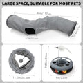 XIAPIA Cat Tunnel for Indoor Cats, 6-in-1 Collapsible Play Tunnel