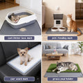 YECERCAN Pee Pad Holder for Dogs, 25.5” x 35” Silicone Dog Puppy Pad Holder, Non-Slip Rubber Mat with Raised Edges to Reduce Mess, Versatile Pee Pad Tray for Male & Female Dog Indoor Potty Training