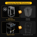 Jumping Spider Enclosure Starter Kit,3 x 3 x 6 in Acrylic Terrarium
