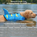 Fragralley Shark Dog Life Jacket, Adjustable Dog Life Vest with Shark Fin, Suit for Small Medium Large Dog Life Vest for