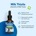 Pet Wellbeing Milk Thistle for Cats - Organic Herb, Milk Thistle Liver Detox Support, Antioxidants - NASC Certified & Vet-Formulated - 2 oz Liquid