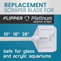 Flipper Platinum Algae Scraper Replacement Blades, Stainless Steel 10 Pack