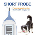 Pet Thermometer, Friendly Short Probe,Comfort Flexible,10-Sec Reading, Rectal Thermometer for Dogs Cats,30 Probe Covers 