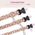 Faygarsle Orange Halloween Dog Collar Ghost Pattern Fall Collar for Dogs L