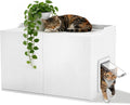 31.5" Cat Litter Box Enclosure Furniture with Door