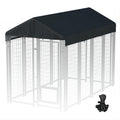 8' x 4' Outdoors Replaceable Dog Kennel Cover 420D Heavy Duty Waterproof Dog Kennel Canopy Covers - Black (Includes cover only)