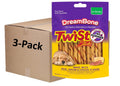 Dreambone Twist Sticks with Real Bacon and Cheese Flavor 50 Count, Rawhide-Free Chews for Dogs (3 Pack)