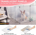 BRIAN & DANY Dog Playpen Portable for Small Animals, Dog Play Pen Indoor, Transparent Pet Playpen for Puppies, Cats, 80"
