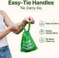 Deo Doo Dog Poop Bags with Handles, 240 Count Large Size, Extra Thick and Leak Proof Refill Rolls for Doggie Waste, Easy Tie and Cleanup, Unscented