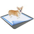TidyFriend Dog Pee Pad Holder Tray Fits for 36” x 36” Wee Wee Pee Pads - Stable Grip, Raised Edges, Quick-Wipe Silicone Surface Dog Potty Tray Holder for Indoor Flooring Protection (Grey)
