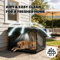 Amgo Dog Kennel Shade Cover 6' x 3' Black HDPE Mesh Tarp with Grommets