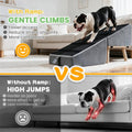 Space-Saving Dog Ramp for Bed, 2-in-1 Ottoman for Small Dogs