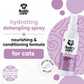 Buddycare Detangling Spray for Cats - Effective Cat Matted Fur Remover and Detangle Spray to Promote a Healthy Coat, Easily Removes Matted Hair for a Smooth and Shiny Coat