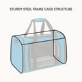 Soft Sided cat Carrier Bag Breathable Mesh Cat Dog Travel Carrier with Hand & Adjustable Crossbody Shoulder Strap (Blue,