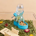2 in 1 Hamster Water Bottle No Drip with Large Capacity Automatic Food Dispenser Small Animal Feeder for Syrian Dwarf Ha