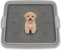 UPIT Puppy Potty Tray with Mesh – Dog Pee Pad Holder for Small Dogs & Puppies, Indoor Dog Potty Training Toilet, Plastic Leak-Proof Dog Potty Tray (Small - 20 x 16 in)
