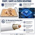 GOLOPET Extra Large Dog Heating Pad, 47×30 In with Smart Thermostat Switch and Power Line Protection Tube,Obtained MET a