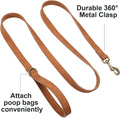 Didog PU Leather Dog Leash for Small Dogs, 5/8in x 5ft