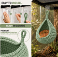 Snake Hammock for Reptile Tank, Bearded Dragon Window Hammock with Adhesive Hooks, Wall-Mounted Terrarium Resting Bed an