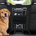 Dog Car Barrier for Backseat, Pet Safety Net with Storage Pockets, Prevents Dogs from Jumping to Front Seat, Easy Install, Fits Most Cars SUVs Trucks