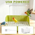 Parrot Bathtub, Large Bird Shower Fountain, Automatic Bird Bath, Parrot Bath Shower, Automatic Bathtub with Circulating Faucet, Indoor Fountain with USB Pump, G