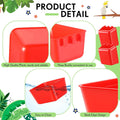 Maxdot 20 Pcs Chicken Water Feeder Cups 16 oz Pigeon Bird Feeder Cups Hanging Cage Chicken Water Cup for Pet Parrot Rooster Parakeet Bunny Gamefowl Poultry Wire Hutch(Red)