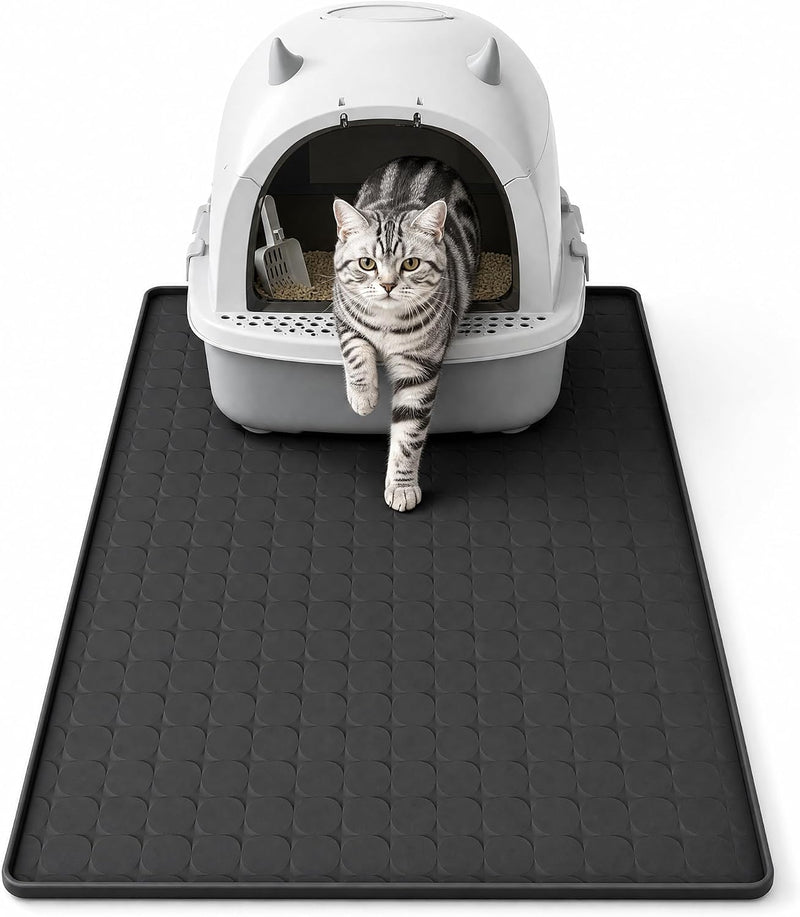 Silicone Cat Litter Mat,Large Waterproof,33.9 x 21.9 in
