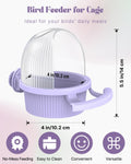 Pawfly No Mess Bird Feeder with Water Dispenser, Food and Water Bowl for Parakeet, Parrot, Cockatiel, Budgie and Lovebir