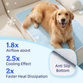 Mora Pets Dog Cooling Mat Instant Self Cooling Pad for Dogs & Cats Breathable Washable Summer Pet Cool Mat Indoor Outdoor, Puppy Cold Blanket for Floor Crate Car Travel Use Small 28'' x 22'' Blue